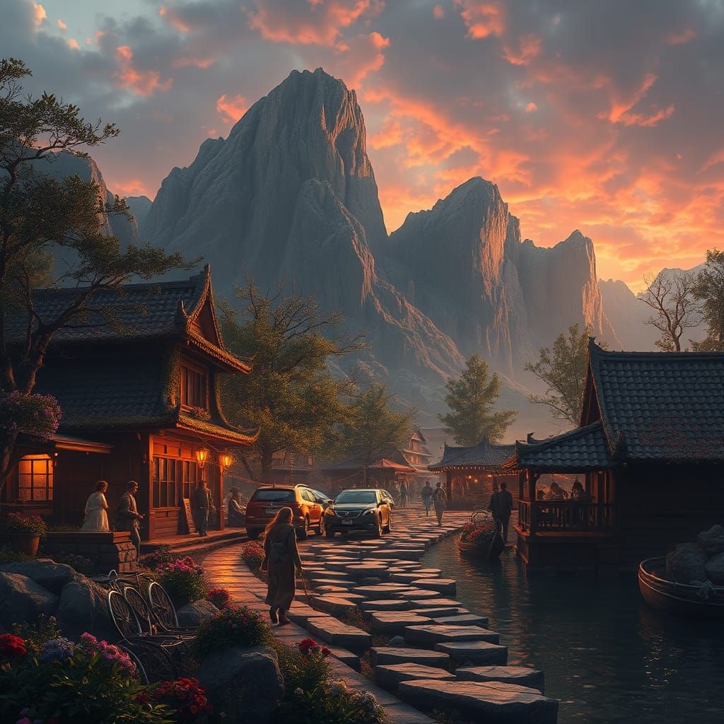 Beautiful Summer Holiday Scene: Digital Matte Painting