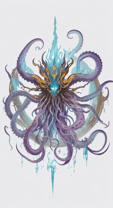 Cosmic Entity Ruling Universe in Oil Painting Style