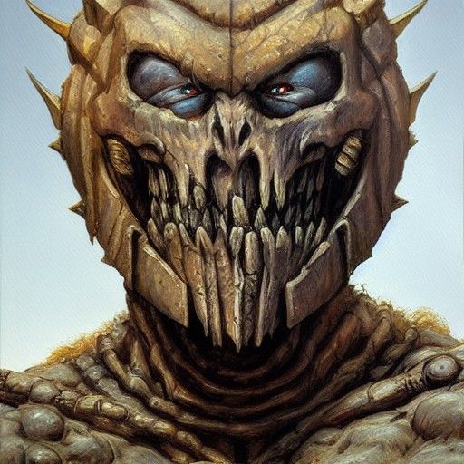 Cruel Hill Giant Headshot in Oil Painting Style