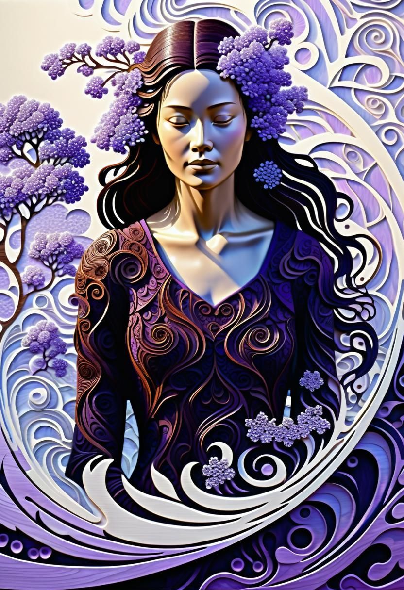 Lilac Woman: A Dark Fantasy Tapestry