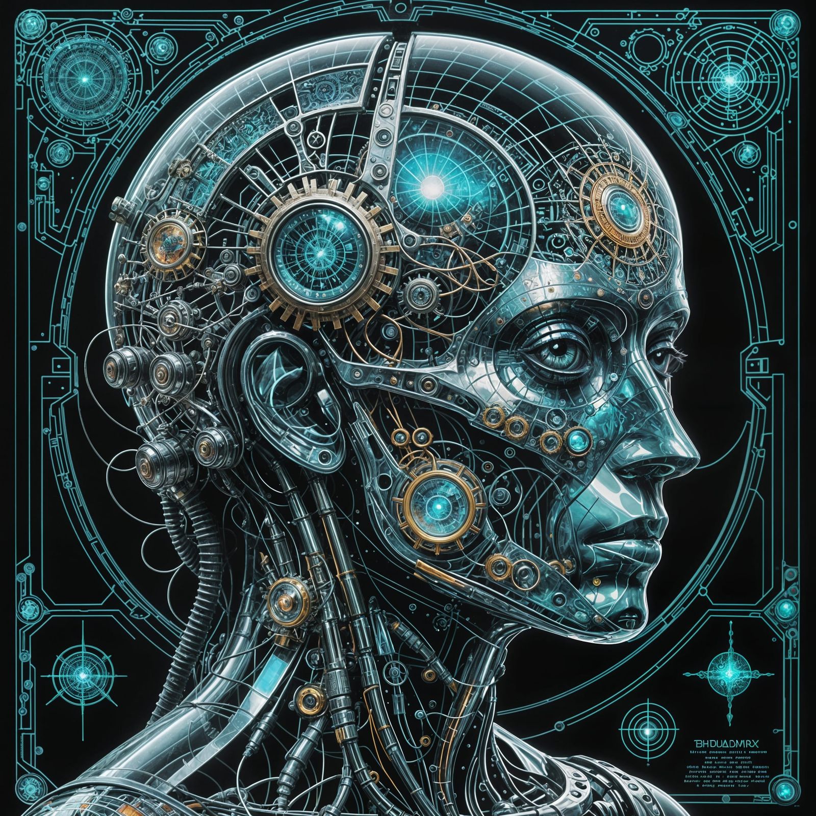 Dark Fantasy Visions in Holographic Style