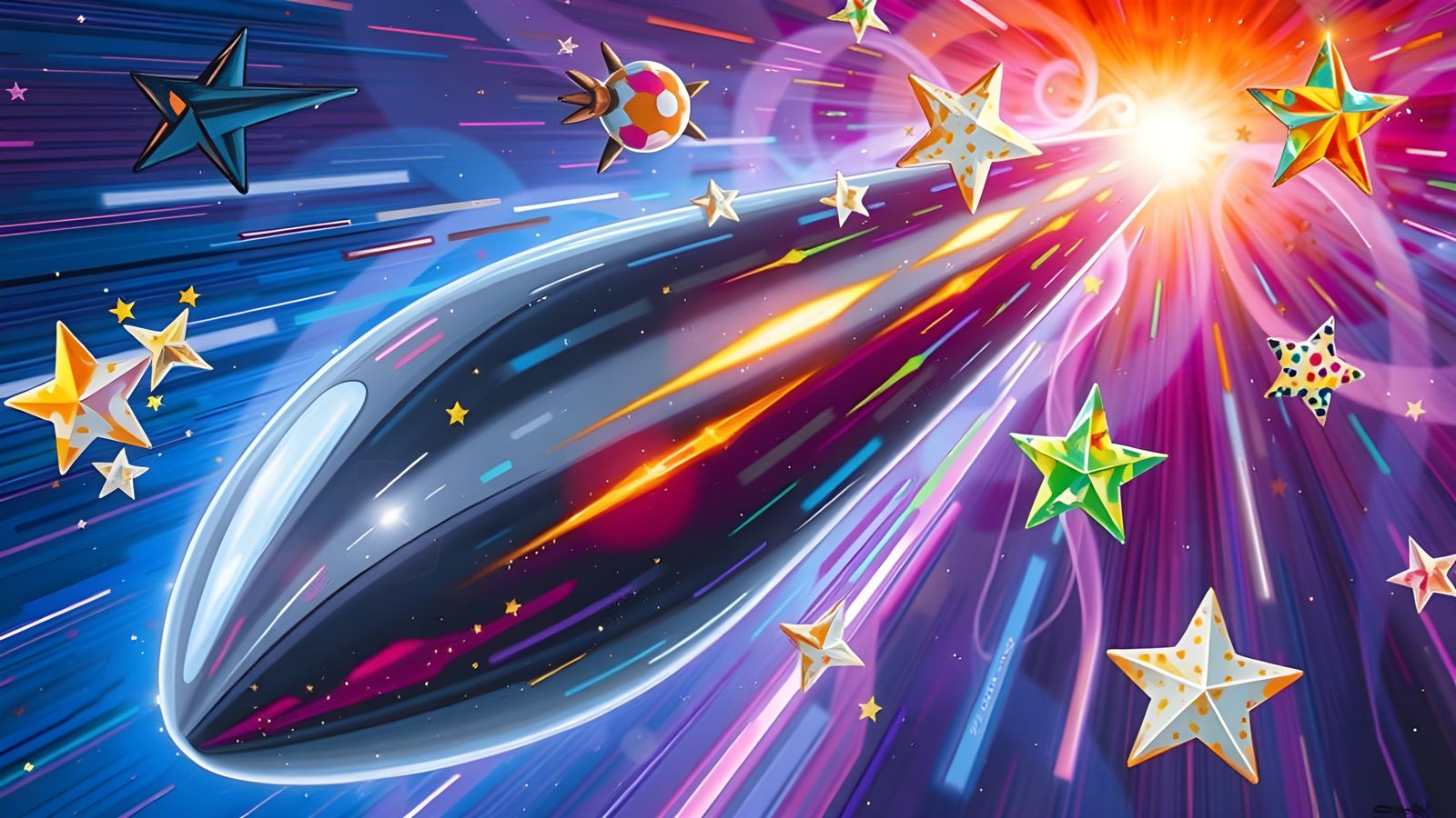 Sleek, Glowing Metal Cylinder Blazes Through Interstellar Vo...