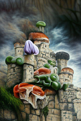 Whimsical Mushroom Castle