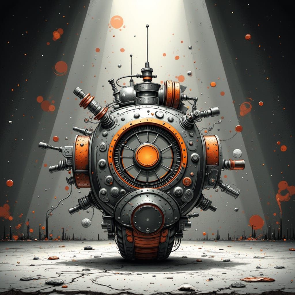 Detailed Dieselpunk Watch Concept Art