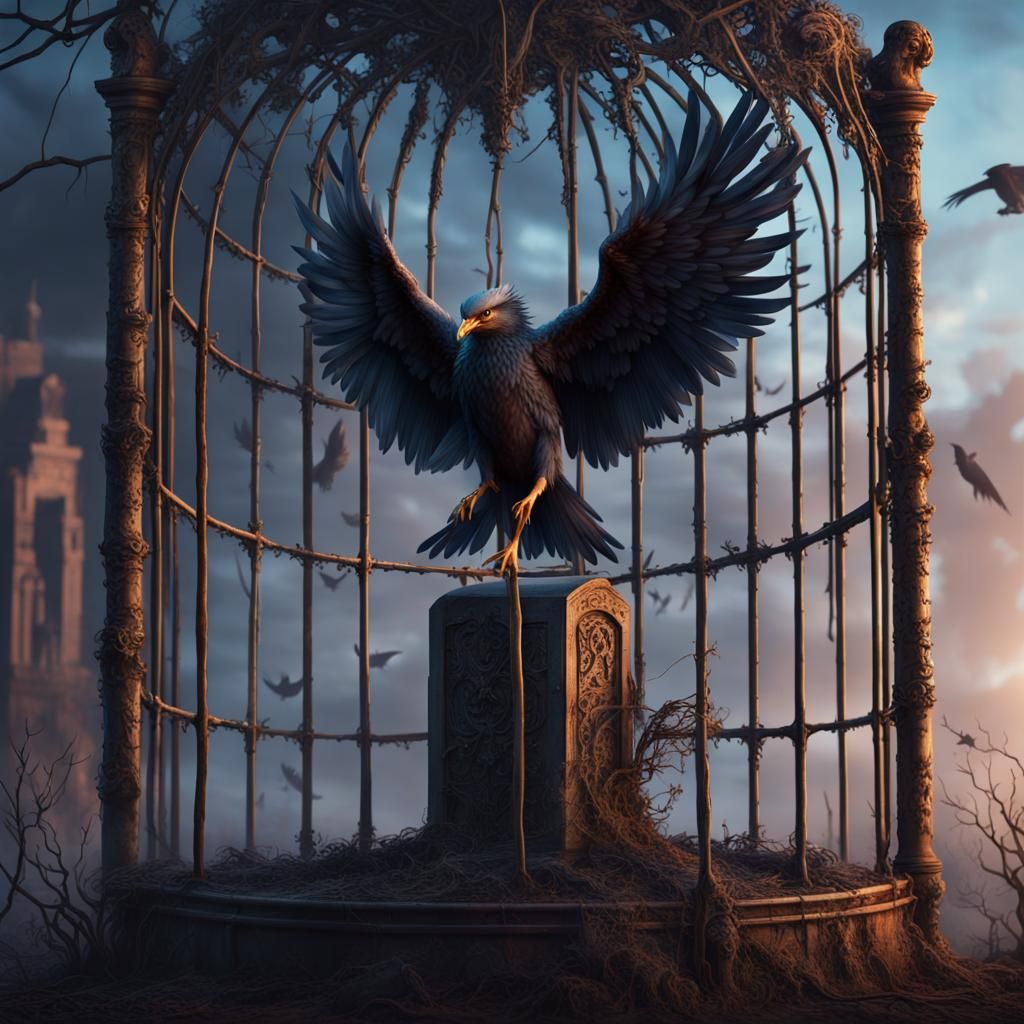 Caged Bird Sings on Grave of Dreams