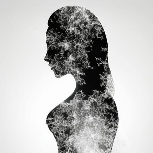 Ethereal Smoke Torso: A Glowing Silhouette
