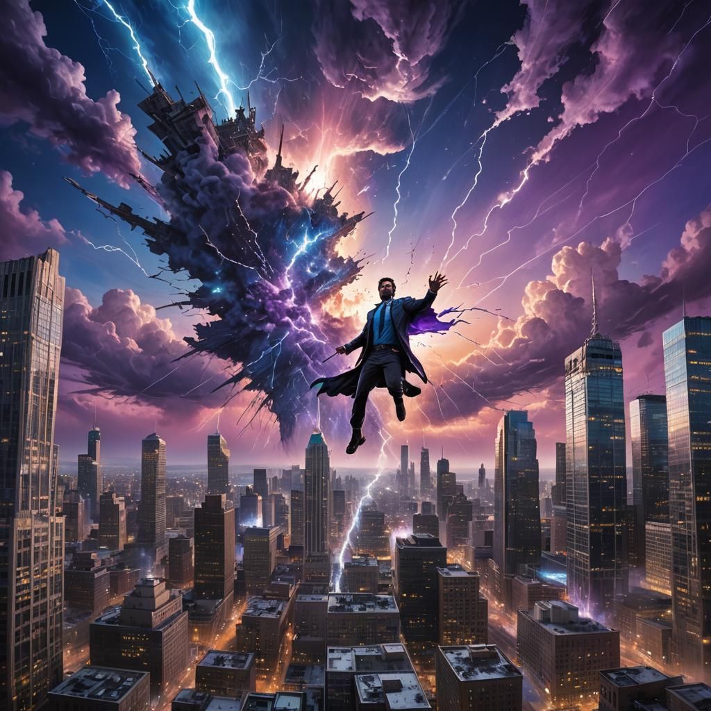 Gigantic Figure Destroys Metropolis: Dramatic Digital Matte ...