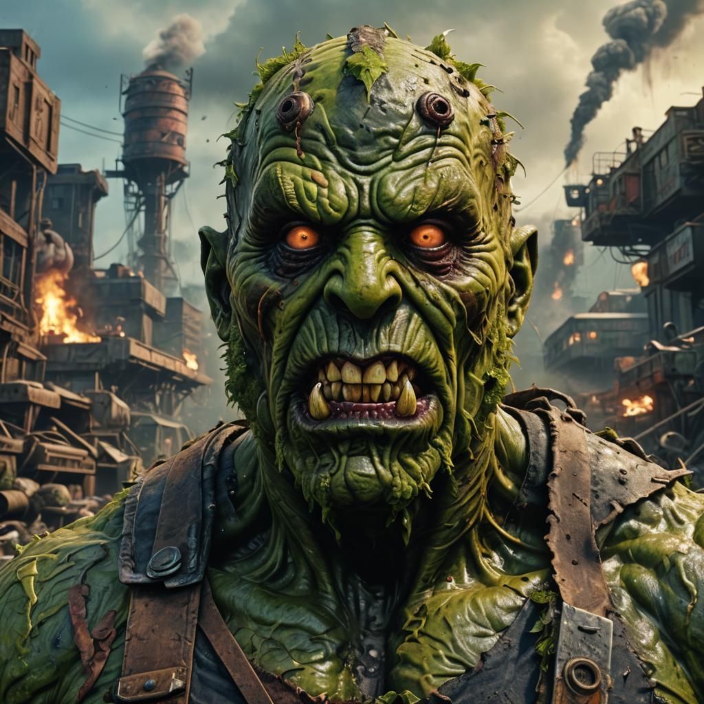 Detailed Portrait of The Toxic Avenger