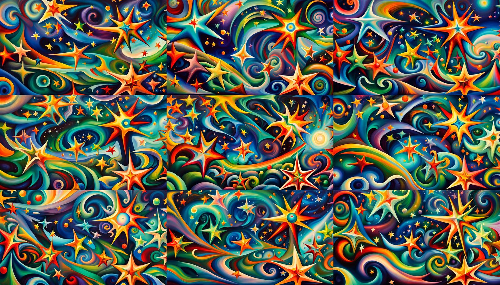 Iridescent Star Cluster in Liquid Plasma Maelstrom