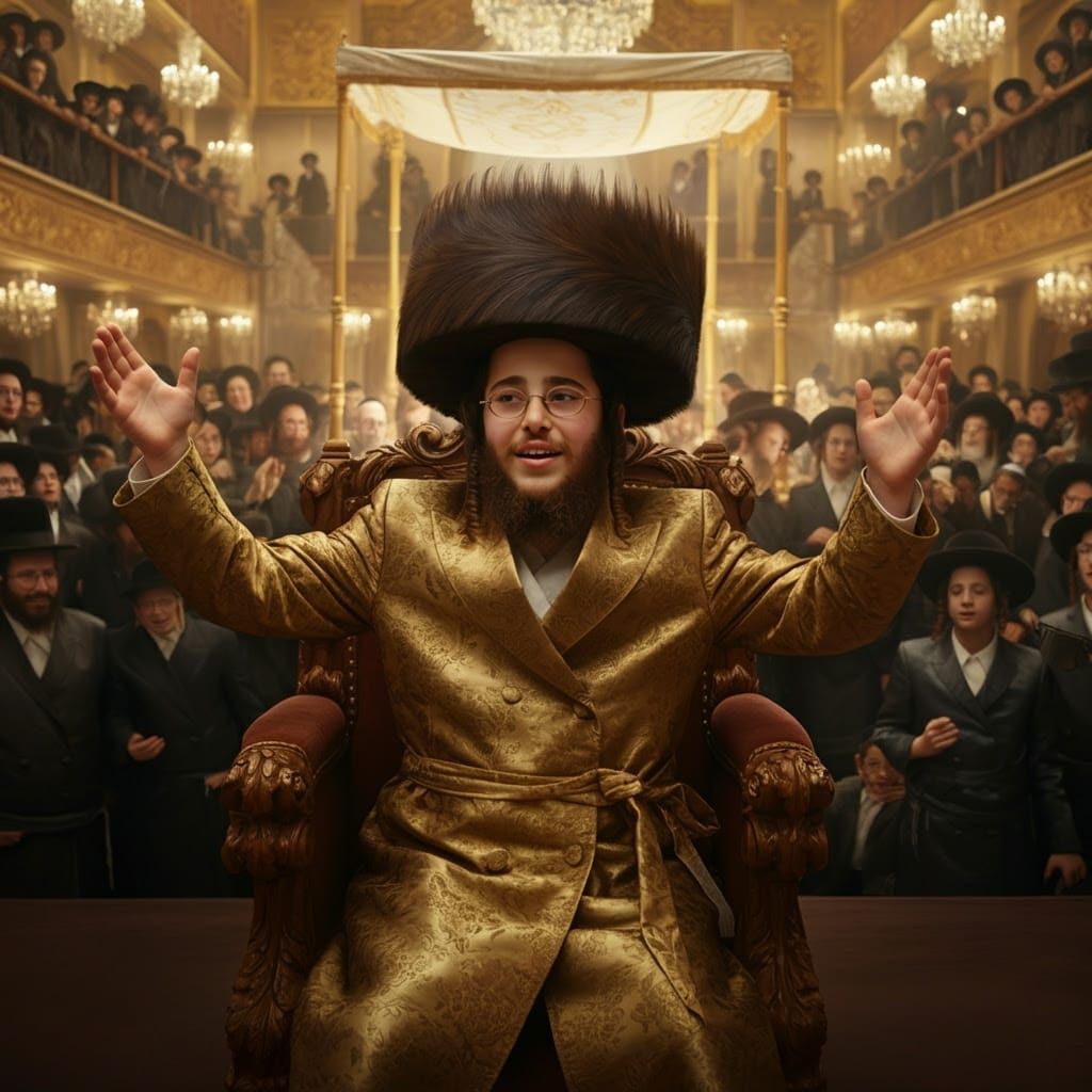 Regal Hasidic Youth in Grand Celebration