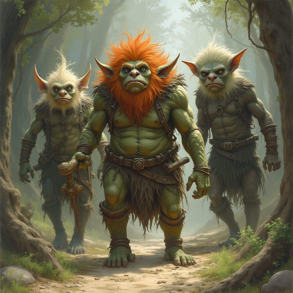 Fantastical Trolls in Whimsical Faerie Realm