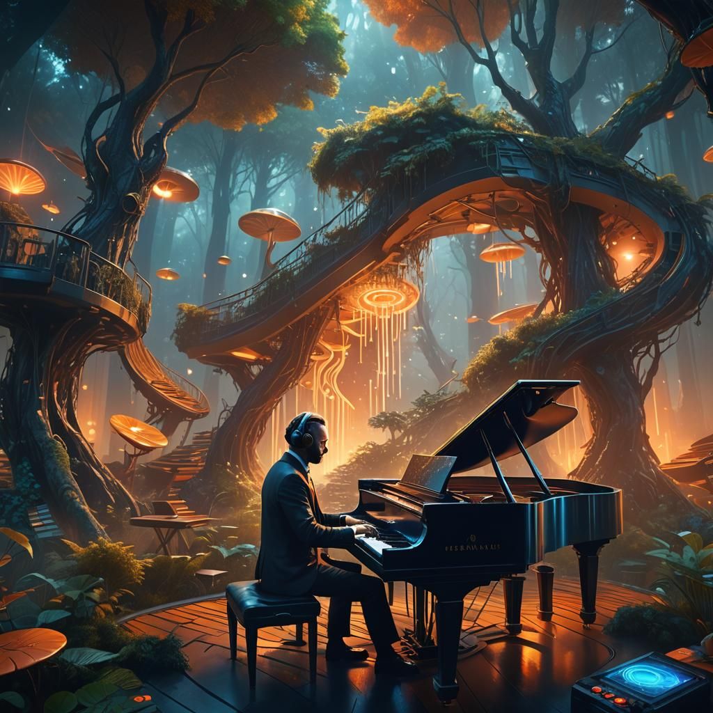 Mystical Forest Musician Meets Futuristic DJ