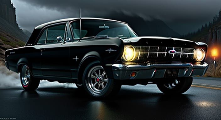 1964 Ford Fairlane Thunderbolt on Mountain Road