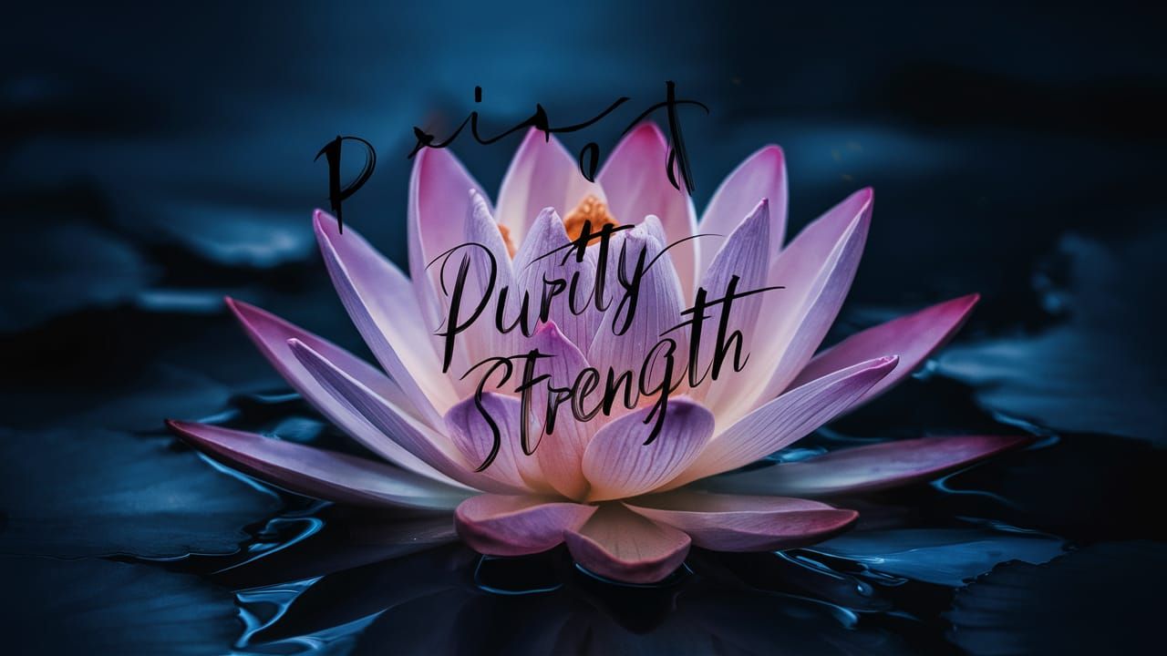 Lotus Flower With Calligraphy in Hyper-Realistic 4K