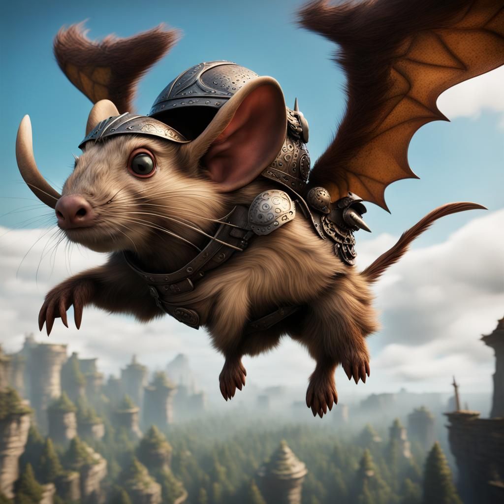 Giant Flying Rodent Attacks, Tim Burton Style