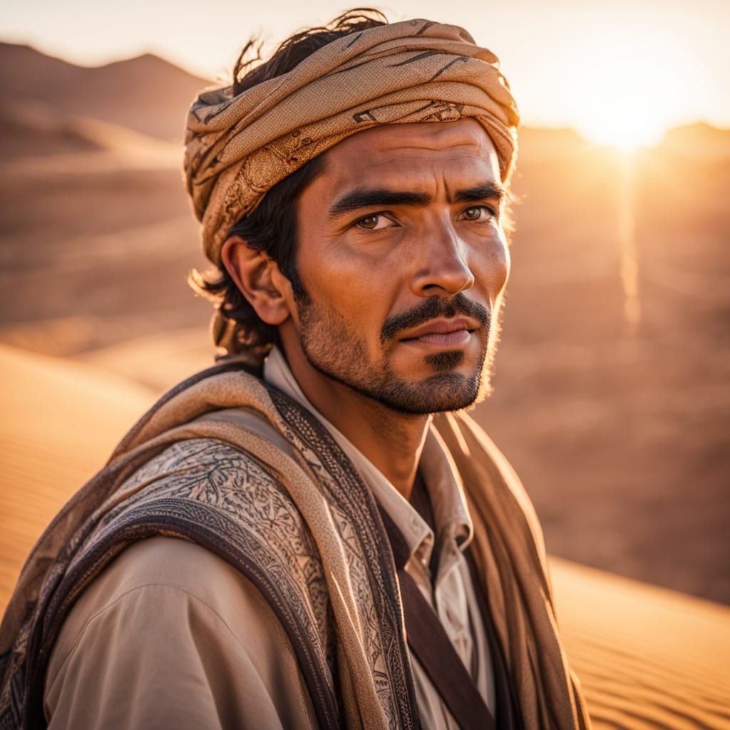 Sweeping Moroccan Desert Landscape in Cinematic Golden Hour