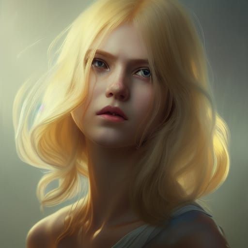 Crying Princess Portrait in Hyperdetailed Style
