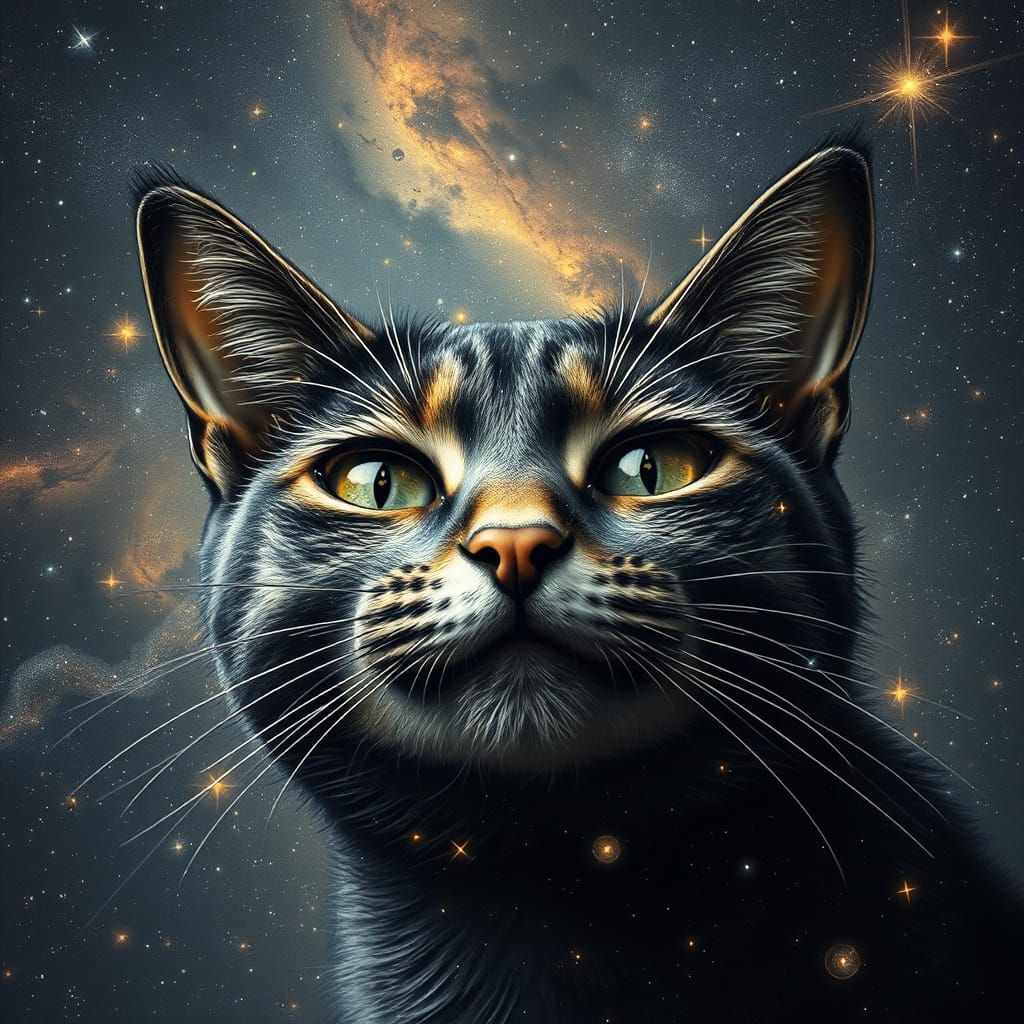 Cosmic Cat Face Constellation