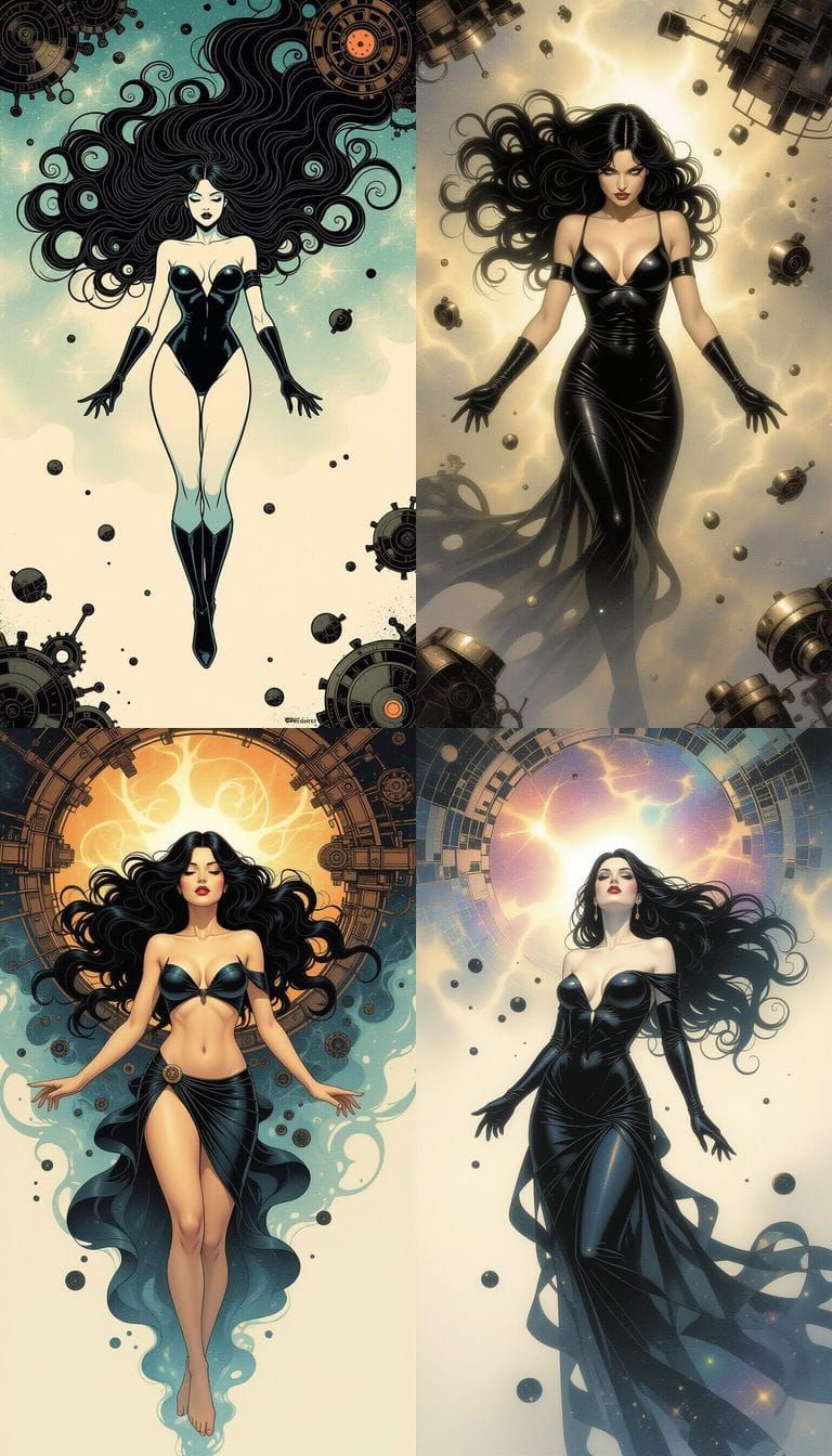 Druuna Floating in Cosmic Void, Sensual Surrealism