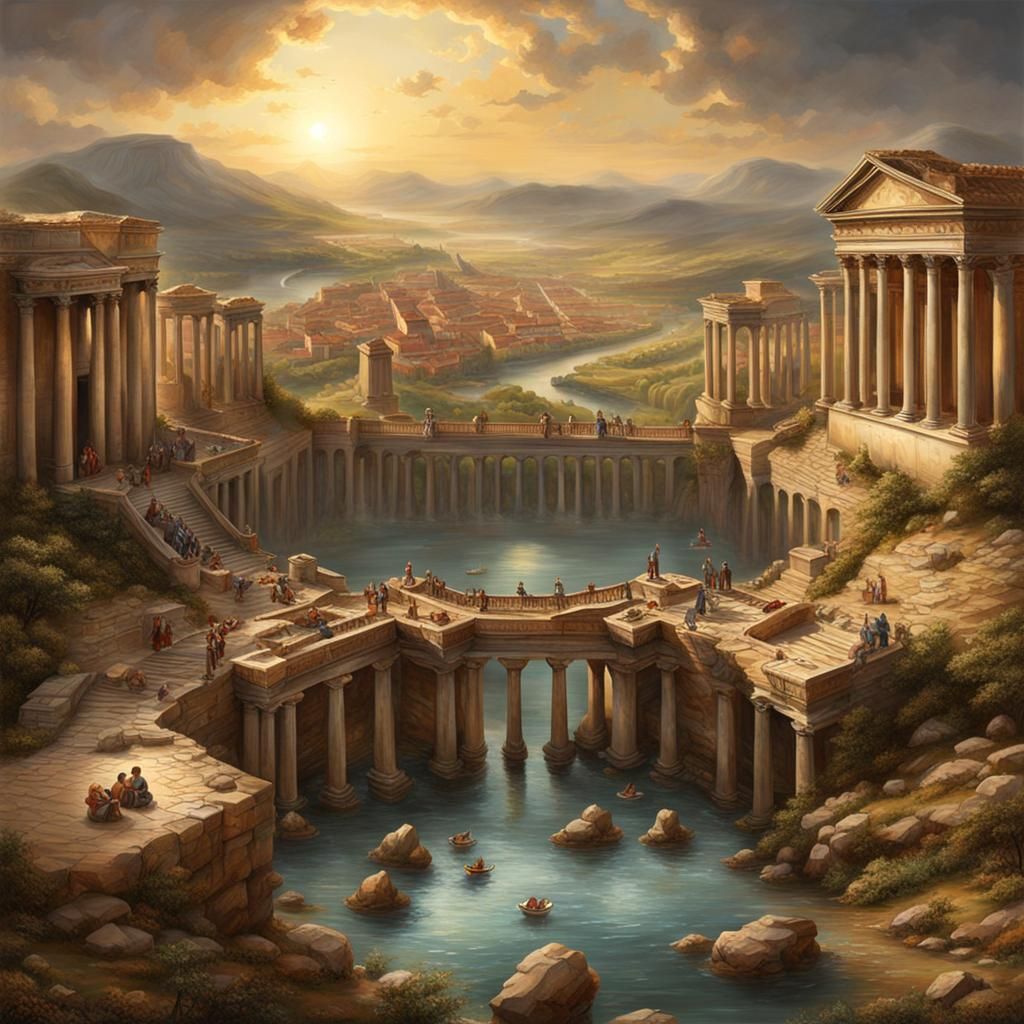Spectacular Roman Landscape with Pontius Pilate