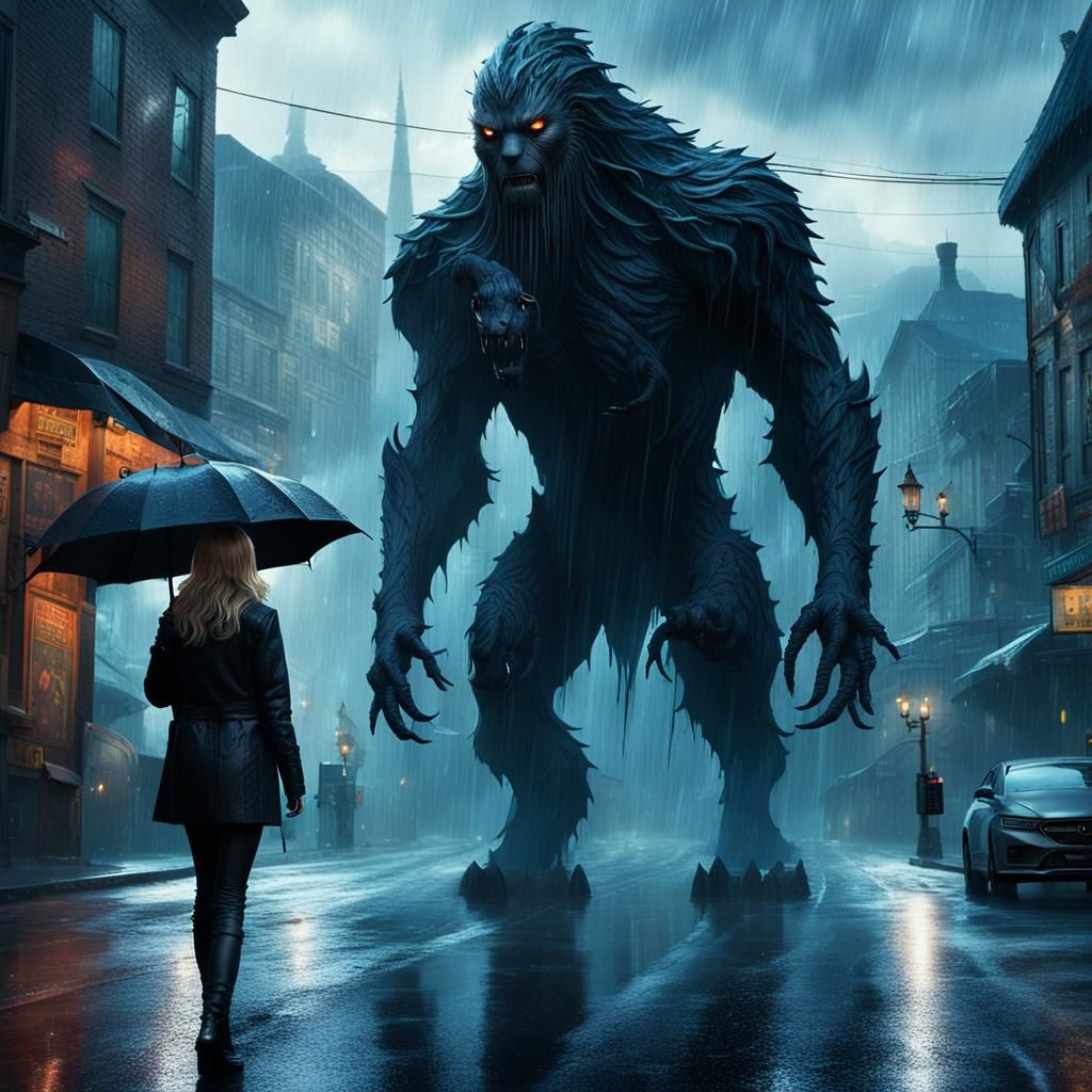 Rainy Street Encounter: A Matte Painting in Unreal Engine