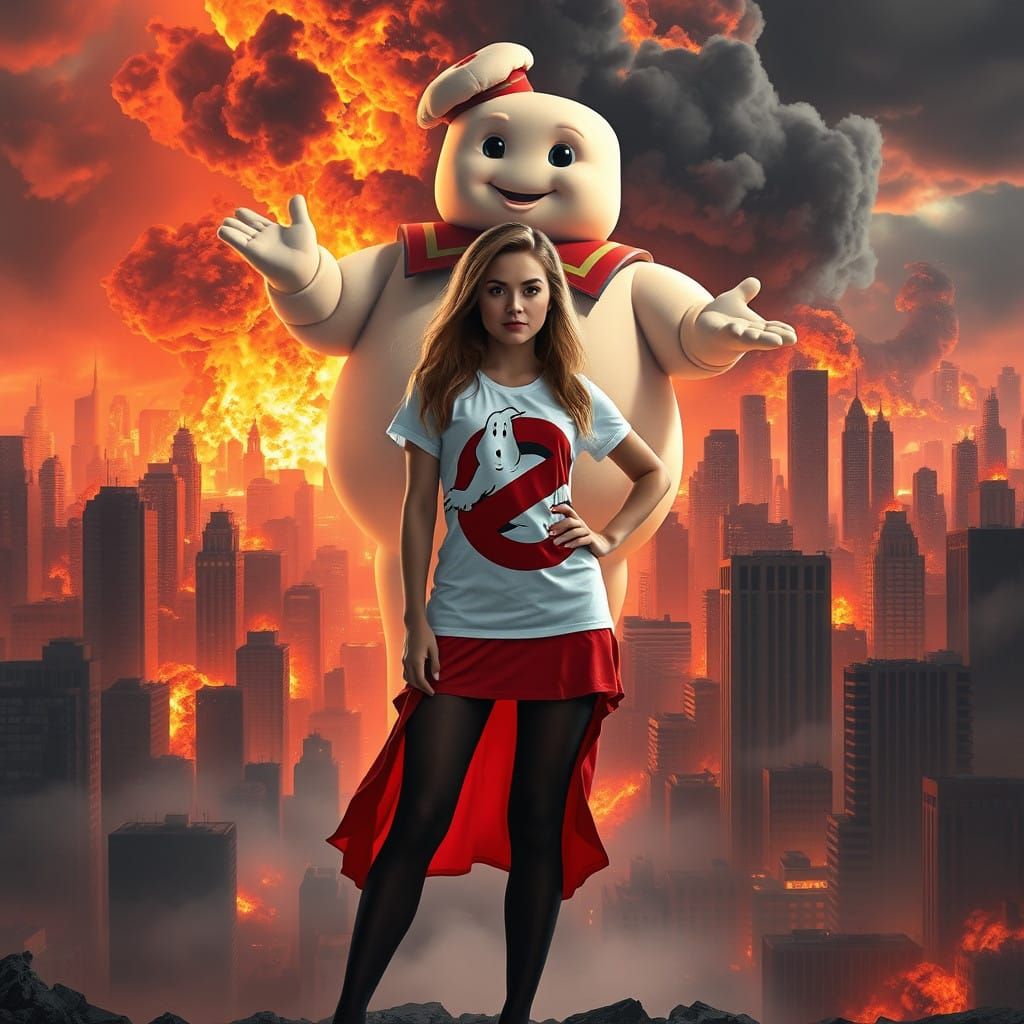 Apocalyptic Heroine Defies Ruin with Resilience