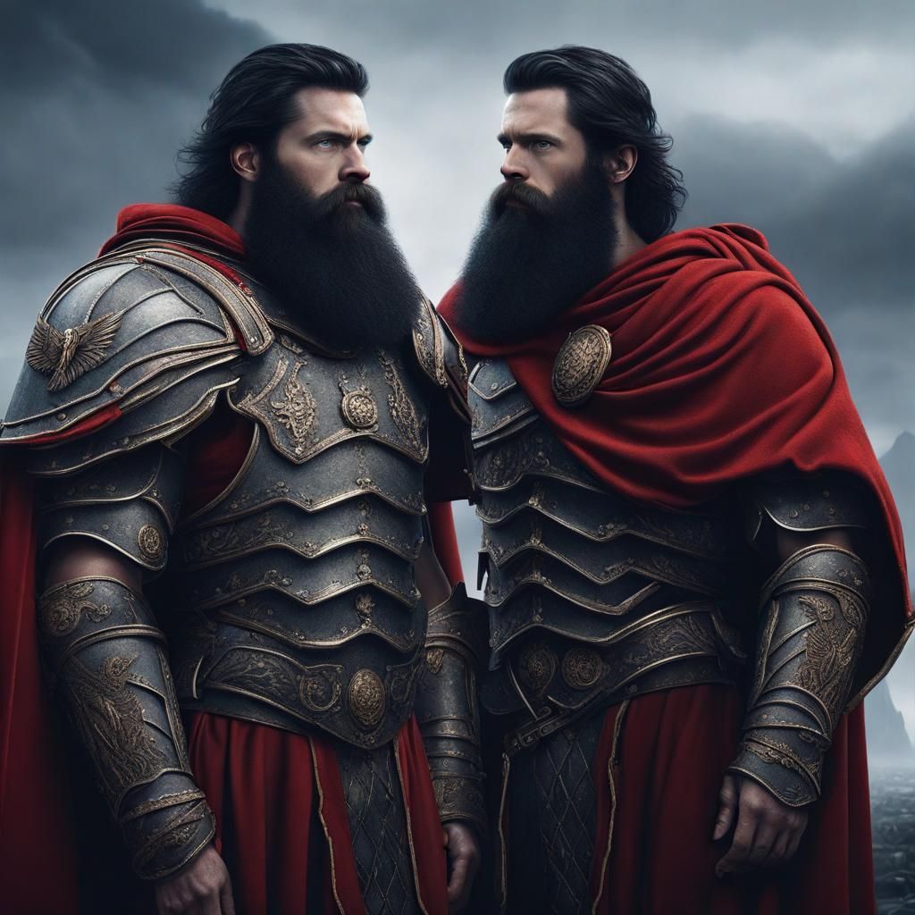 Epic Roman Twin Soldiers in Digital Painting