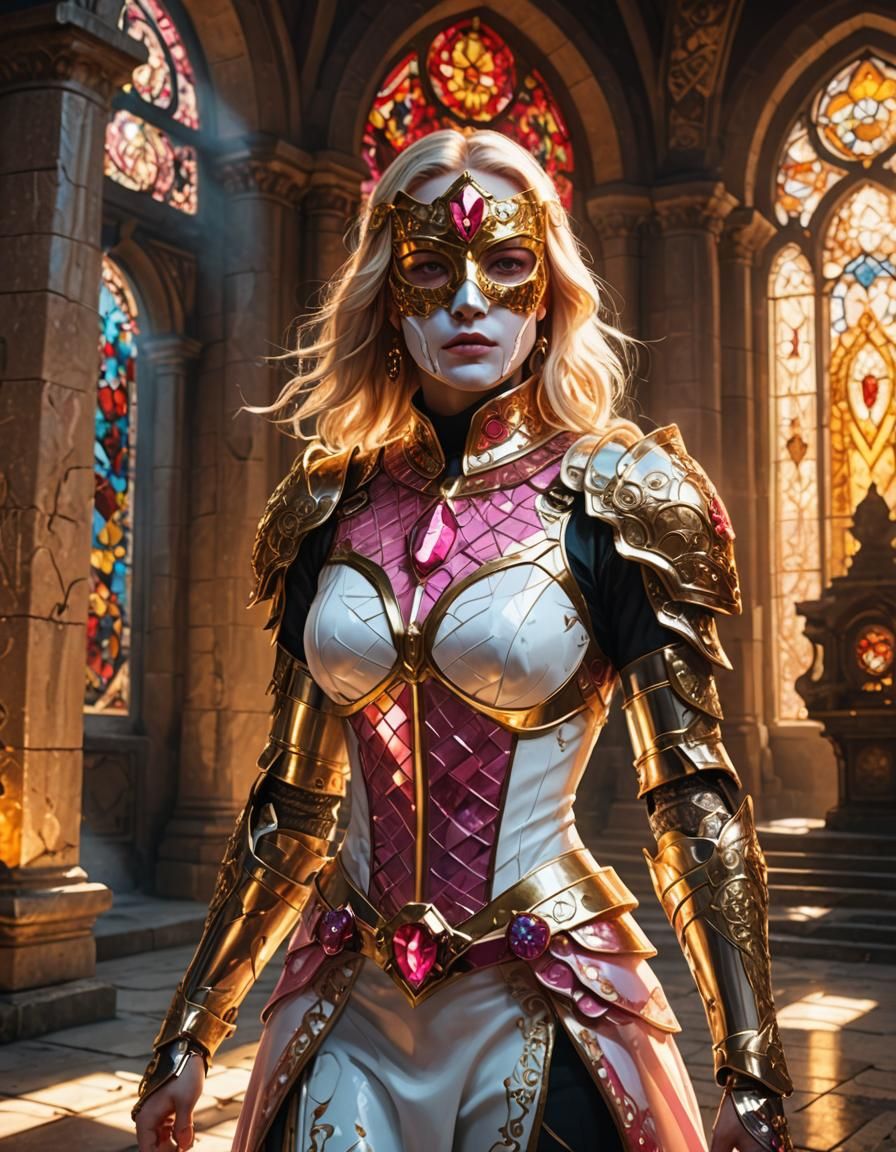 Baroque Fantasy Assassin in Ancient Temple, Digital Art