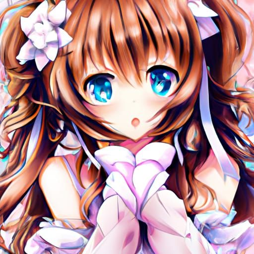 Anime Girls with Brown Hair and Pink Eyes