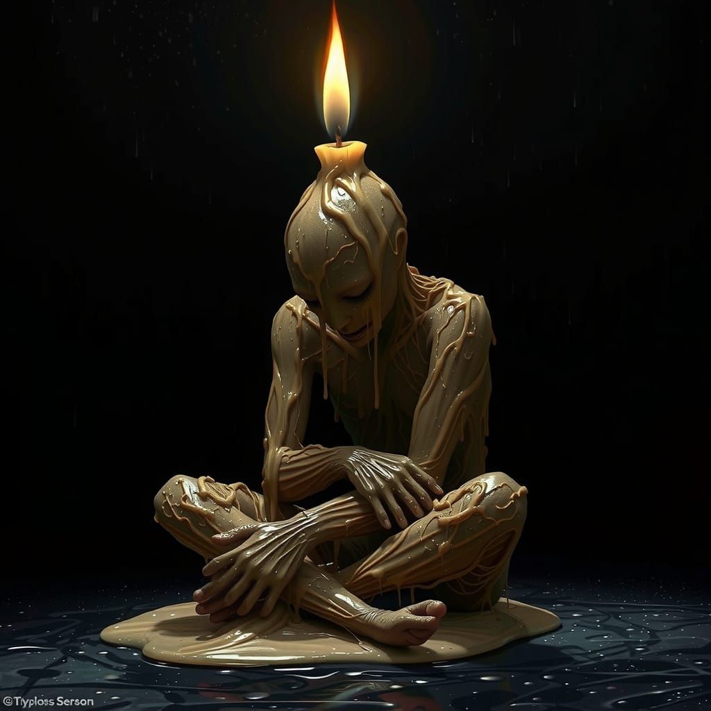 Life burning away slowly.