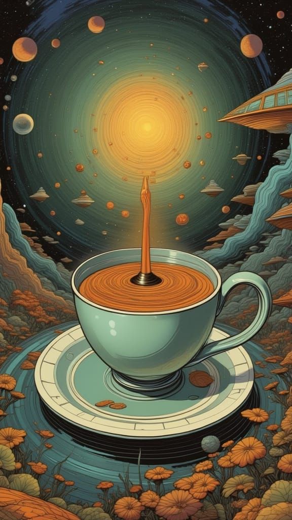 Cosmic Horse Nebula Dreamscape in Surrealist Style