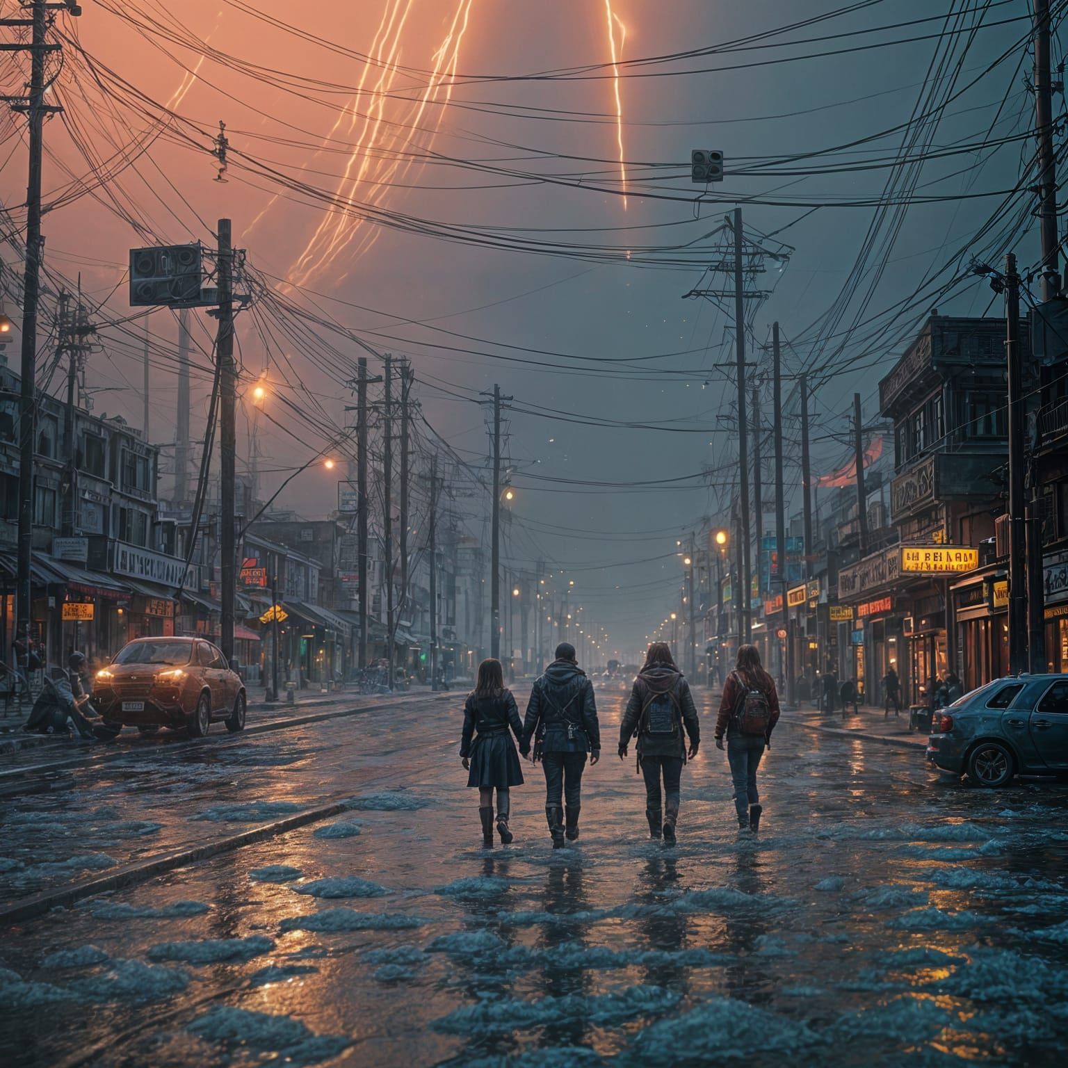 Hyperrealistic Lovers Reach Across the Divide