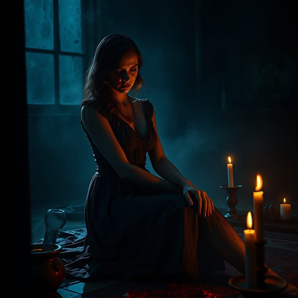 Dark Fantasy Horror Scene in a 1930s Setting