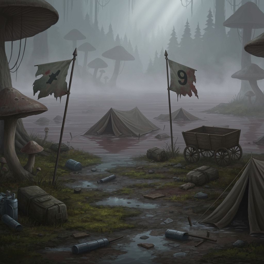 Underdark Mushroom Swamp with Abandoned Camp