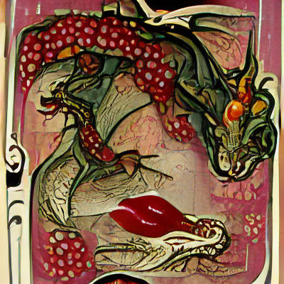 Dragon Tarot Card Fantasy Illustration
