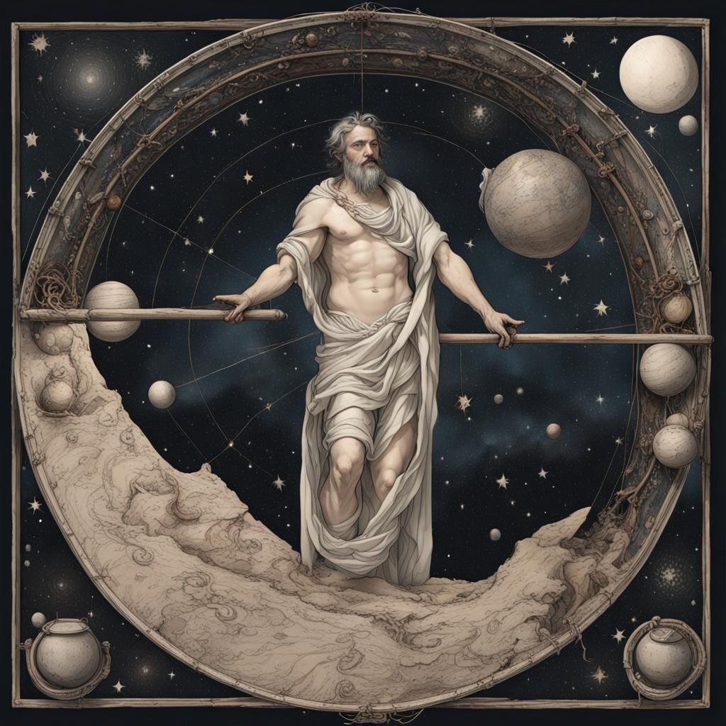 Tattoo Style Milky Way Composition with Ulysses