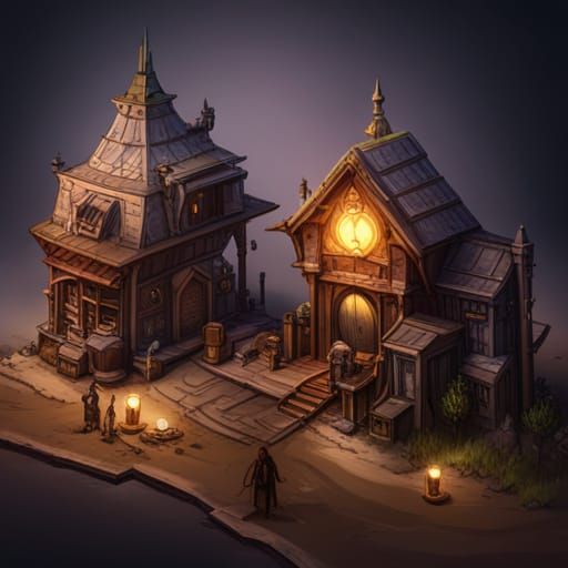 Intricate Wizards' and Warlocks' Dwellings, Artstation Rende...