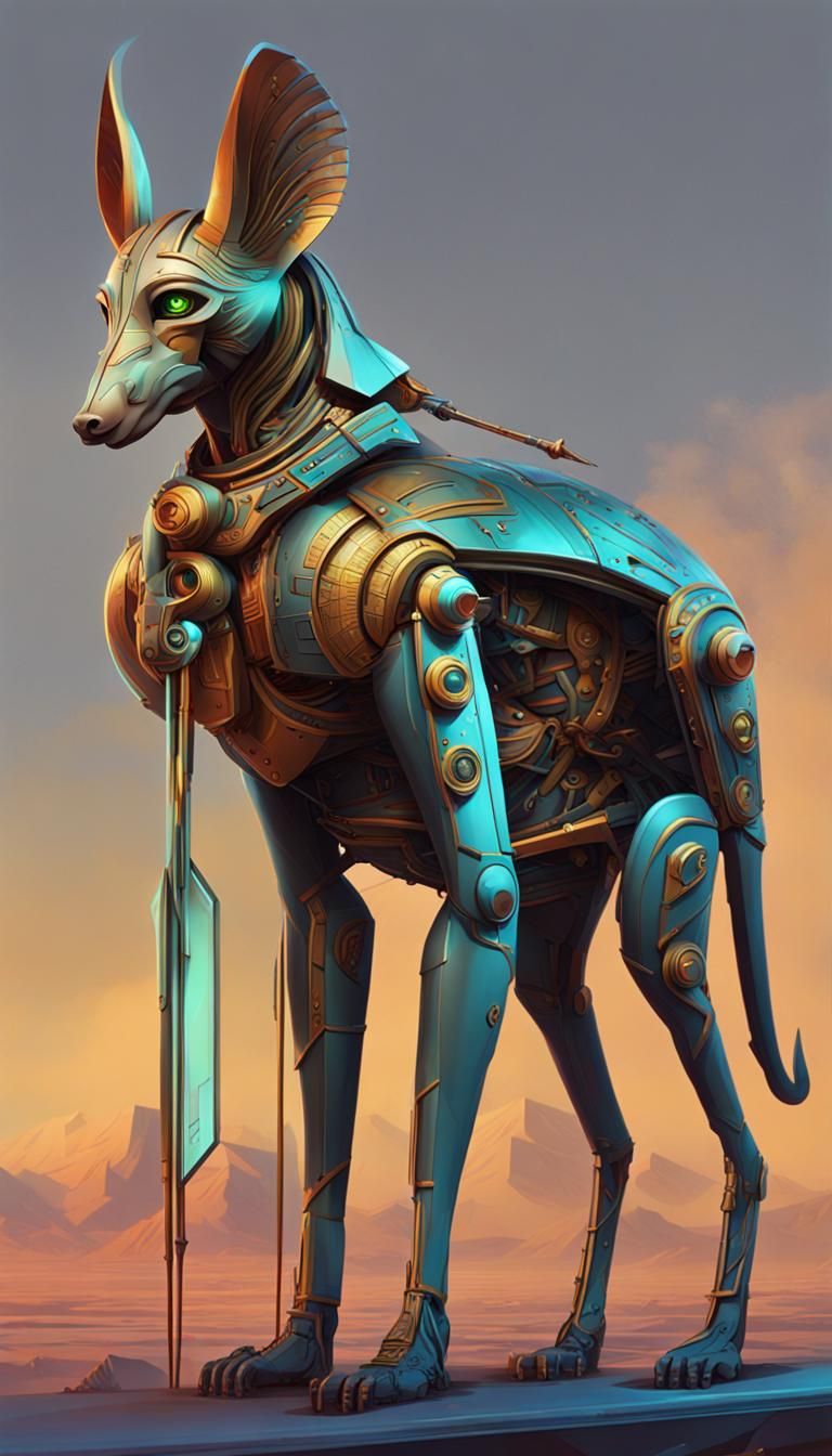 Futuristic Seth: Egyptian God as Android