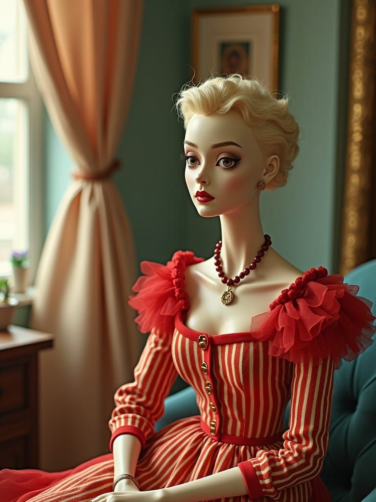 Groovy Android Dolls in Sixties Loungeroom