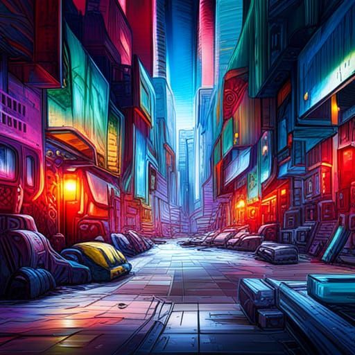 Cybernetic Graffiti Art in 8K Ultra Quality