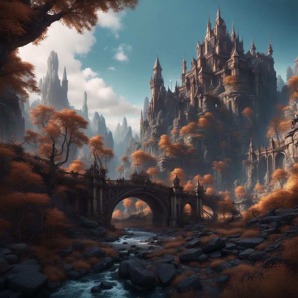 Fantastical Matte Painting in Deep Color