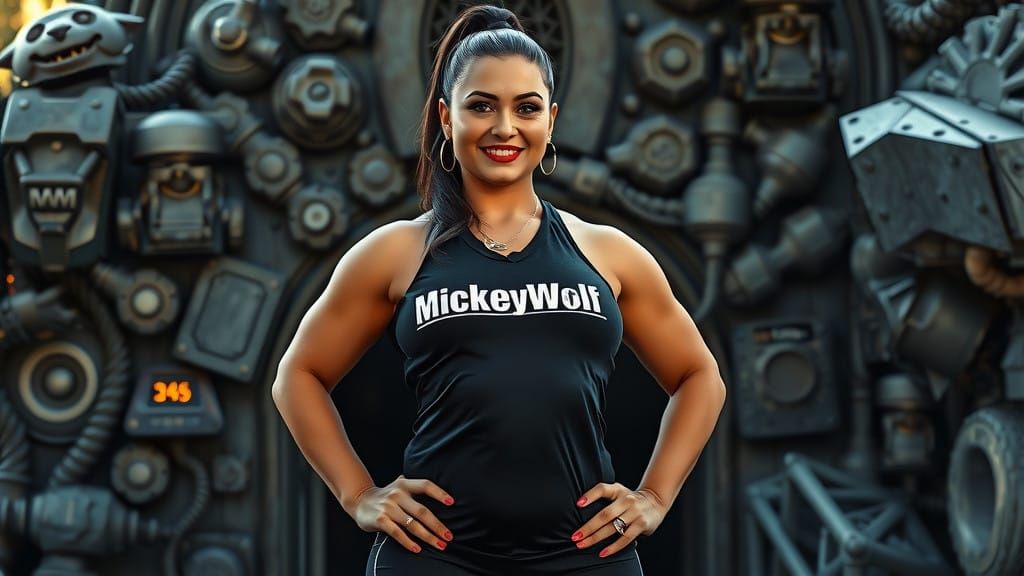 Confident Mine Security Guard with Muscular Physique