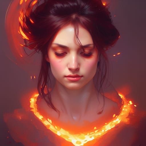 Rage Portrait in Volumetric Lighting Style