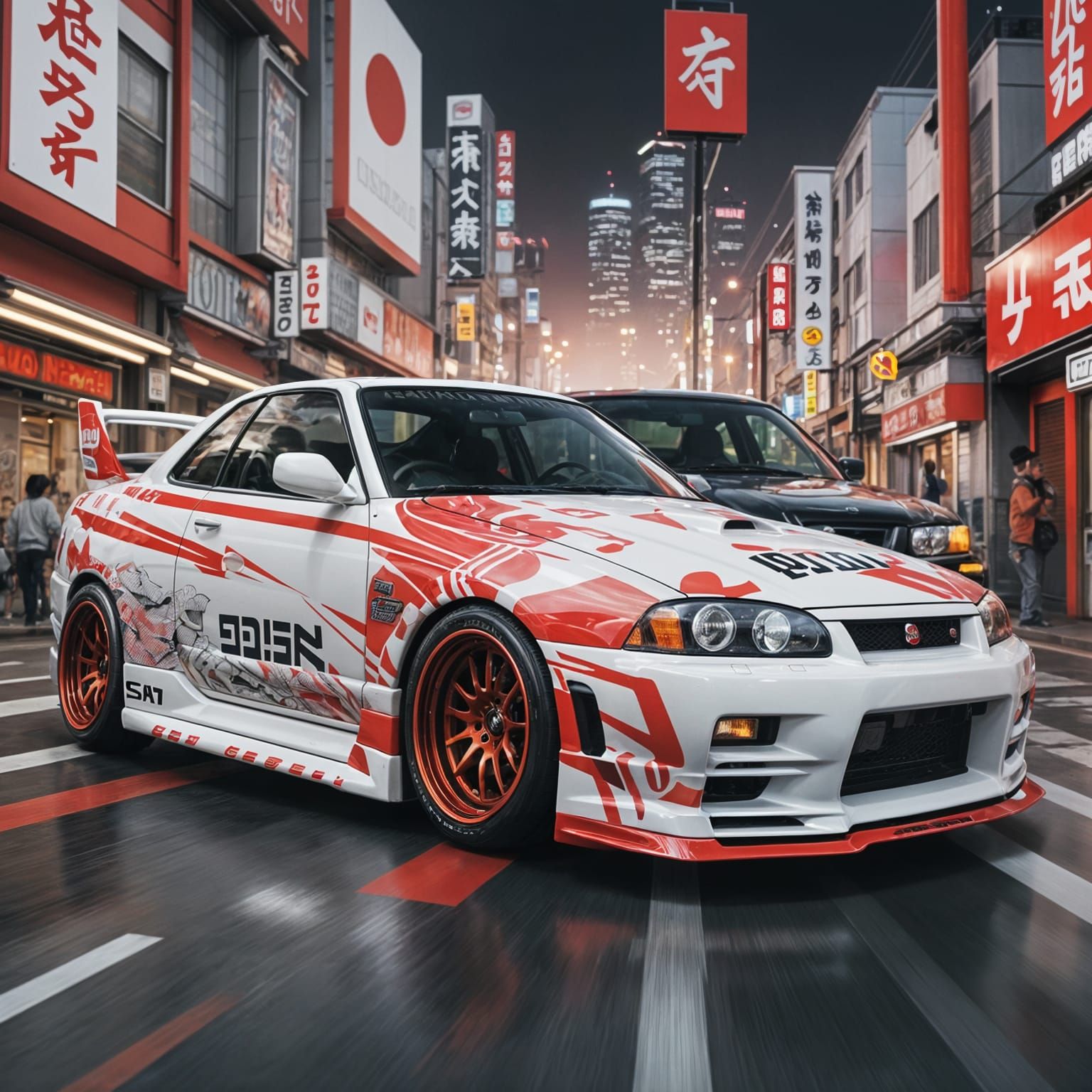 Nissan Skyline R33: Retro Street Racing Design