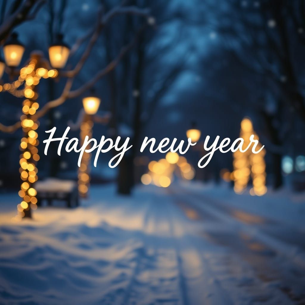 Winter Night Whispers of Joy in Photorealistic Hues