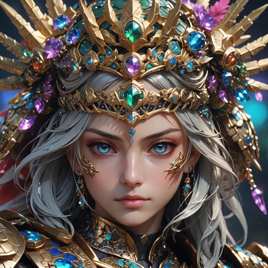 Armored Turtle King: 3D Anime Art Portrait