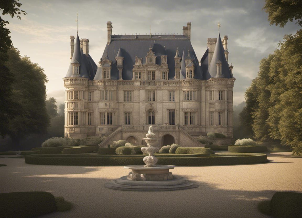 French Chateau in Loire Valley: Cinematic Composition