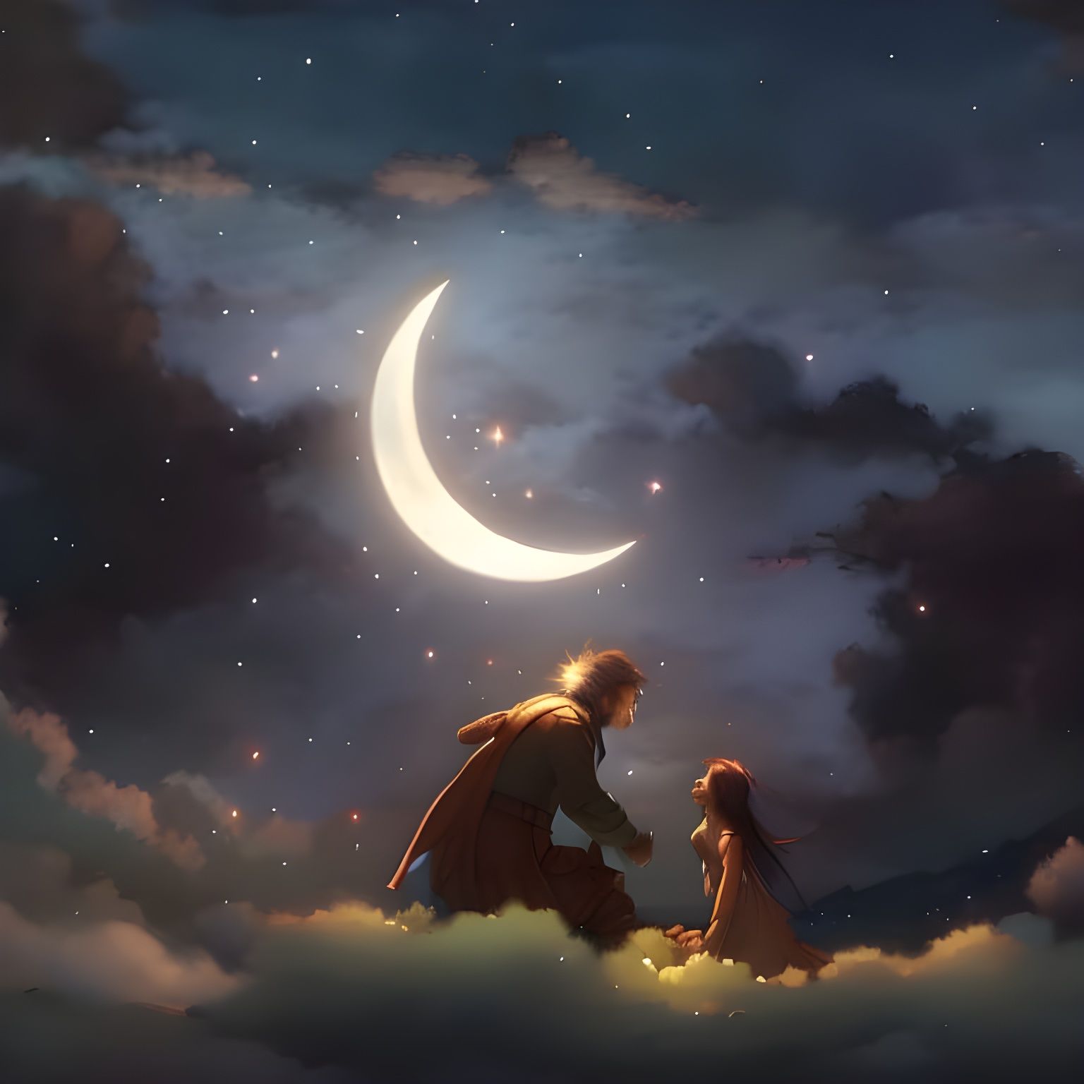 Luminous Stars and Clouds in Photorealistic Style