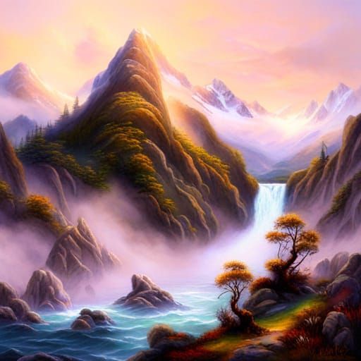 Ethereal Fiordland National Park in Fantasy Style