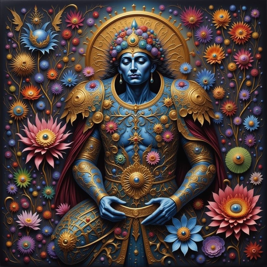 Abstract Purple and Dark Moon Landscape